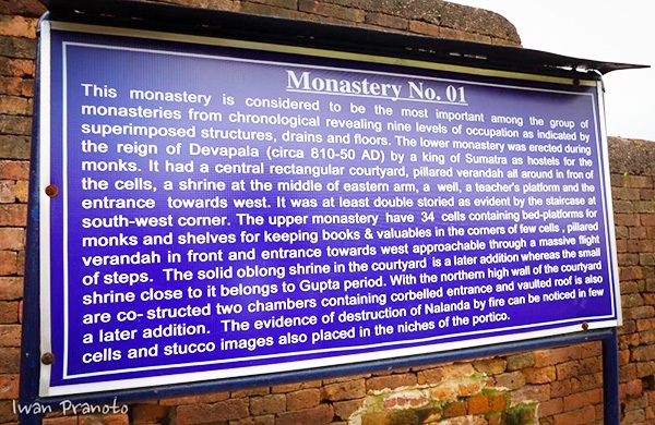 Explanatory panel  of Monestry No 1